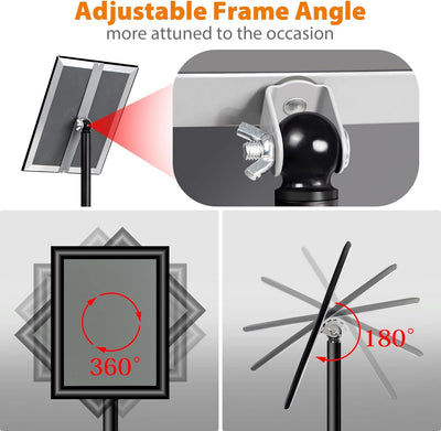 VAIIGO A4 Infoständer Höhenverstellbar Aluminium DIN A4 Plakatständer Informationsständer Präsentati