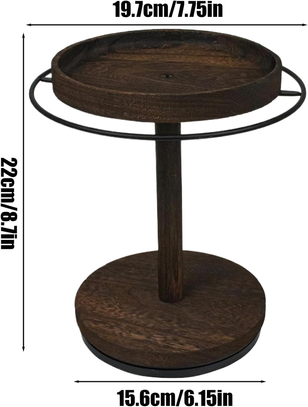 Brillenhalter | 360 Grad Drehbarer Brillenständer Mit Tablett Und Basis - Holz Brillen Display Ständ