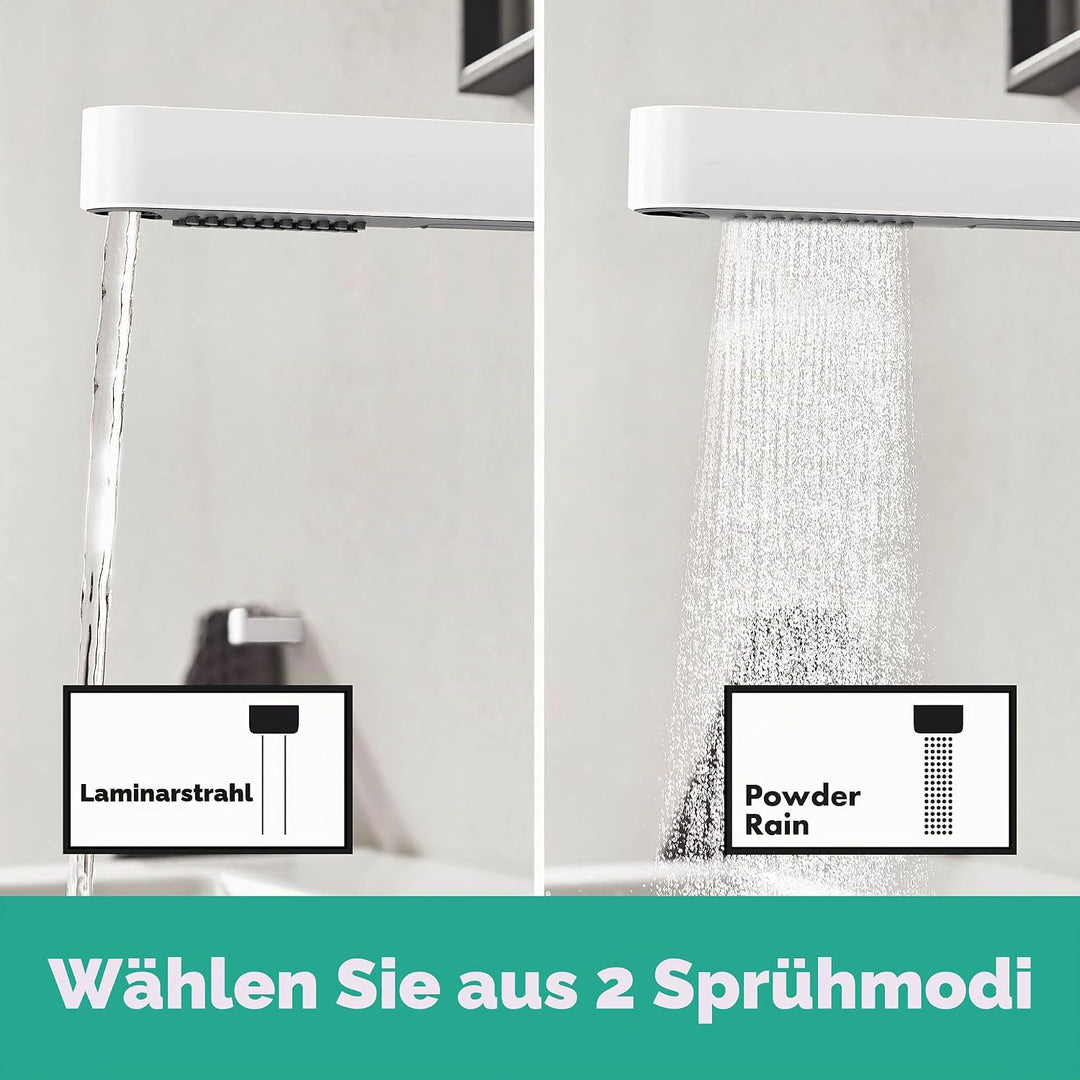 hansgrohe Waschtischarmatur Finoris, Wasserhahn Bad mit Auslauf Höhe 230 mm, mit Push-Open Ablaufgar