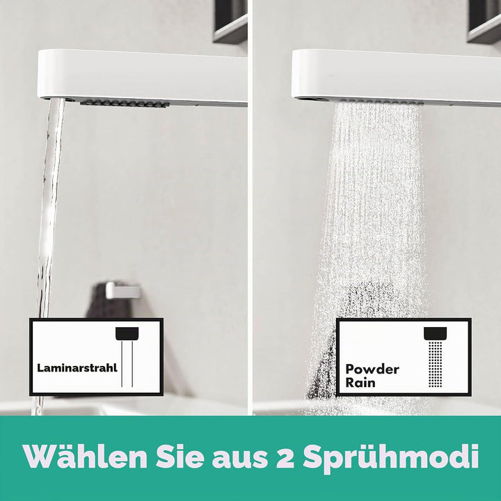 hansgrohe Waschtischarmatur Finoris, Wasserhahn Bad mit Auslauf Höhe 230 mm, mit Push-Open Ablaufgar