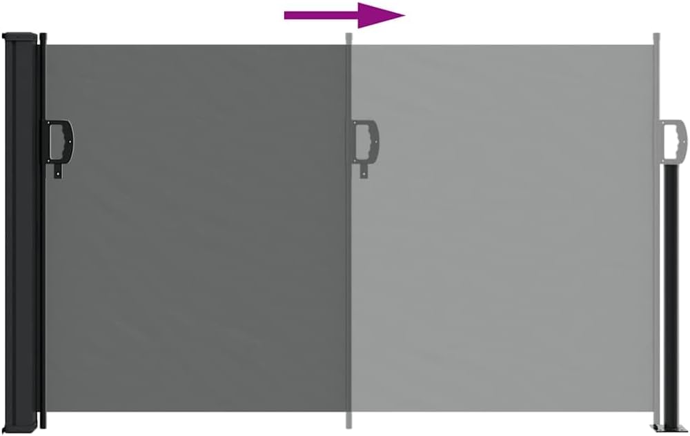 vidaXL Ausziehbare Seitenmarkise Anthrazit 120x500 cm 120 x 500 cm Anthrazit, 120 x 500 cm Anthrazit