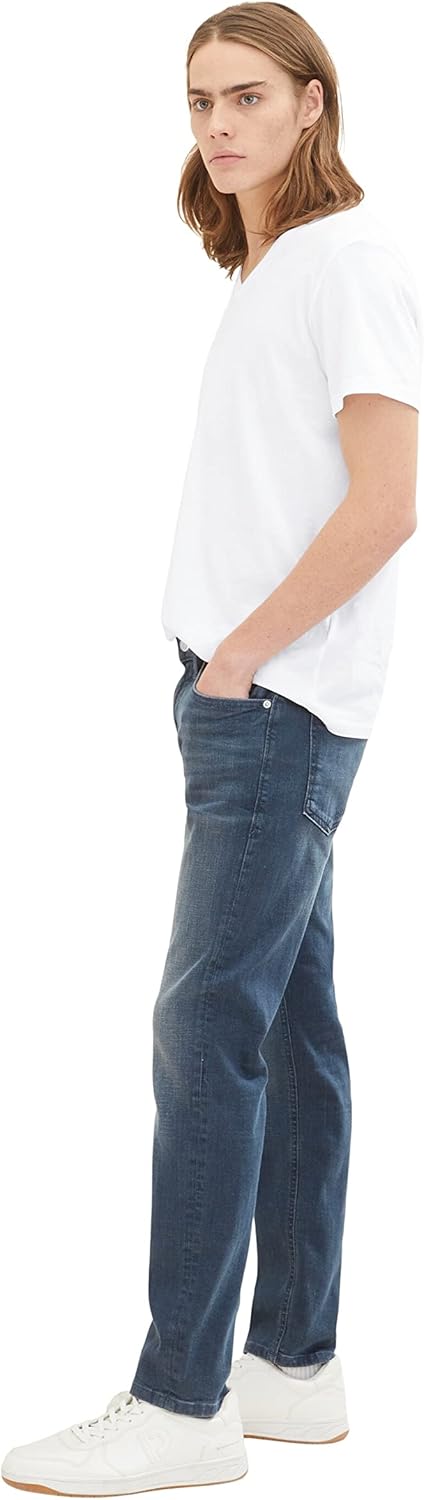 TOM TAILOR Denim Herren Pier Slim Fit Jeans 28W / 32L 10163 - Dark Stone Blue Grey Denim, 28W / 32L