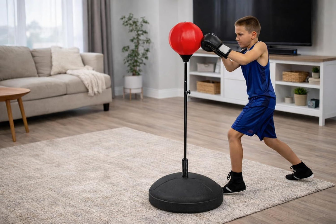 FFitness Punchingball für Kinder mit abnehmbarem Boden und Verstellbarer Stange | Boxsack für Traini