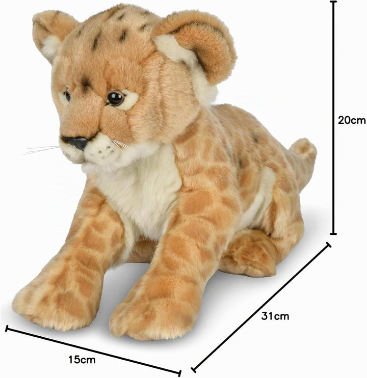 Uni-Toys - Löwenbaby - 31 cm (Länge) - Plüsch-Löwe, Wildtier - Plüschtier, Kuscheltier Löwenbaby (31