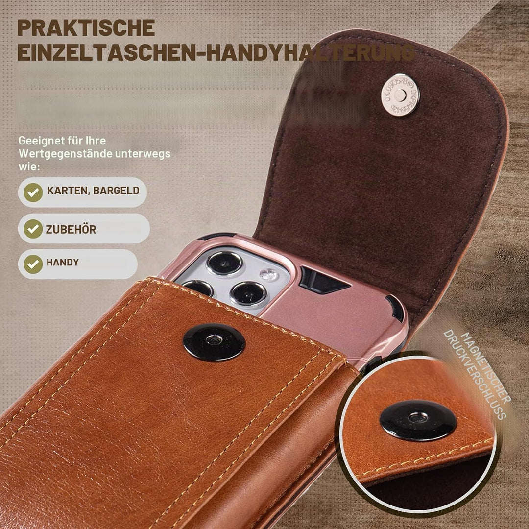 Hengwin Leder Handy Holster Fall Taille Gürtel Tasche für iPhone 16 Pro Max/16Plus iPhone 15 14 13 1