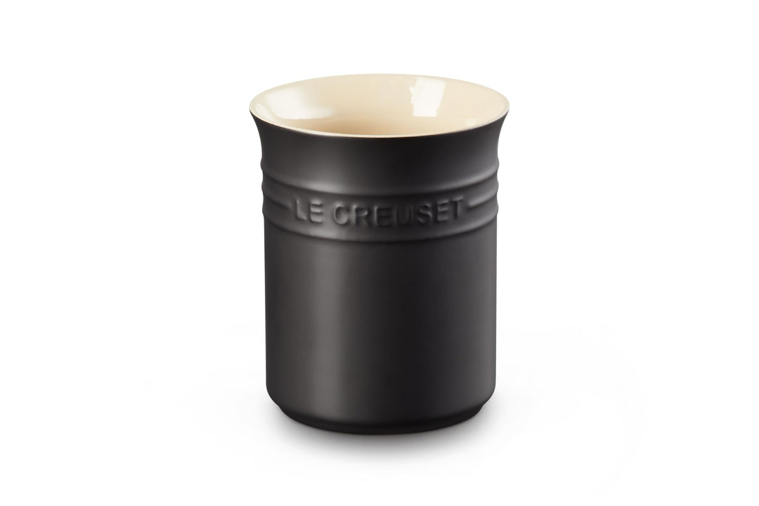 Le Creuset Topf für Kochkellen aus Steinzeug, 1,1 Liter, Schwarz Matt, 71501110000001, Schwarz Matt