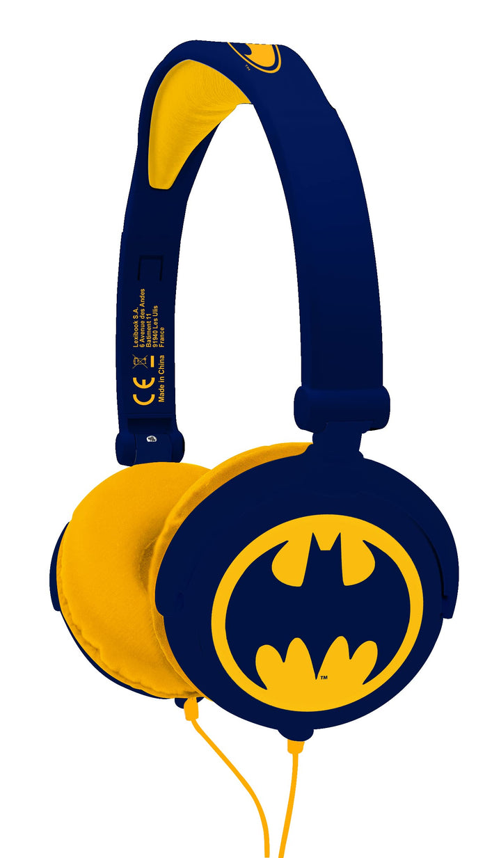 Lexibook HP015BAT Stereo Warner Batman-Stereokopfhörer, kinderfreundliche Kraft, faltbar und einstel