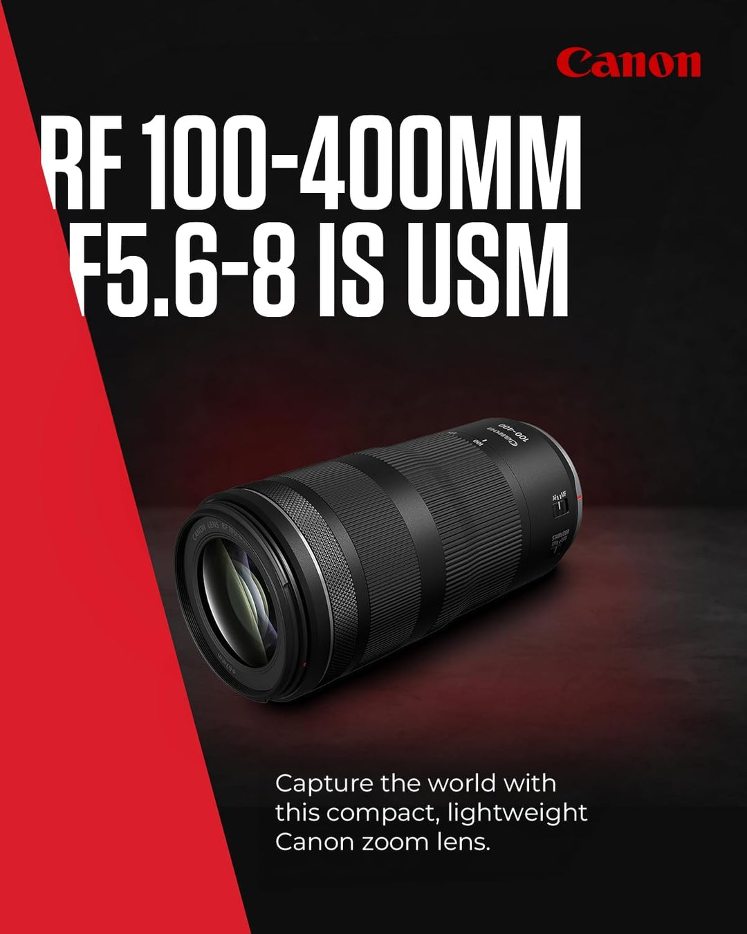 Canon Objektiv RF 100-400mm F5.6-8 is USM Supertele-Objektiv passend für Kameras der Canon EOS R Ser