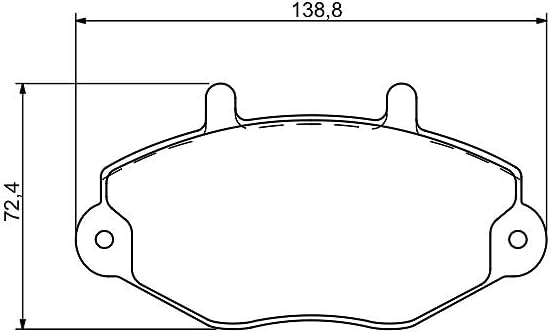 Bosch BP1199 Bremsbeläge - Vorderachse - ECE-R90 Zertifizierung - vier Bremsbeläge pro Set