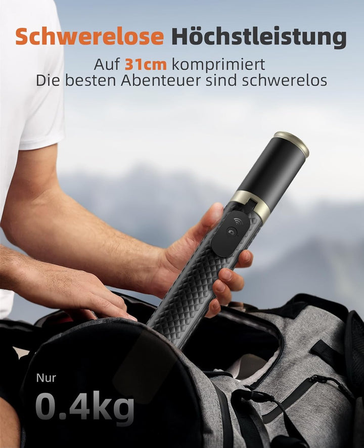 Vimose 158cm Handy Stativ, Schwere Ausführung Selfie Stick mit Fernbedienung, tragbares Reisestativ