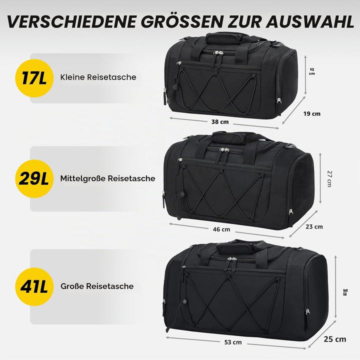 Vorspack 21 Inches Gross Sporttasche Herren Damen – 41L Gym Bag mit Schuhfach Leichte Gym Tasche für