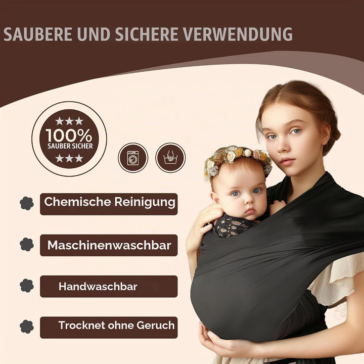 Tragetuch Baby Neugeboren, Baby Tragetuch Neugeborene aus Weicher Baumwolle, Belastbar Bis 15 kg, Sc