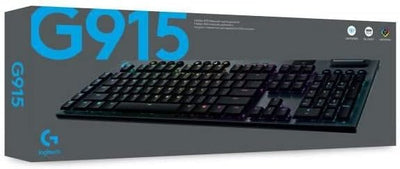 Logitech G G915 Lightspeed CLICKY Carbon-Tastatur M‘Canique Gaming Carbon Clicky Switches Kabellose