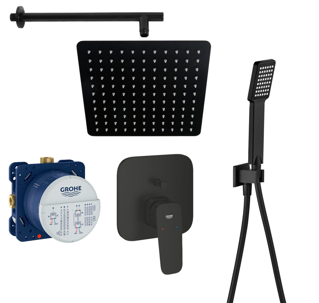 vanvilla Duschsystem mit Unterputz Duscharmatur von Grohe Cubeo Einhandmischer und vanvilla Regendus