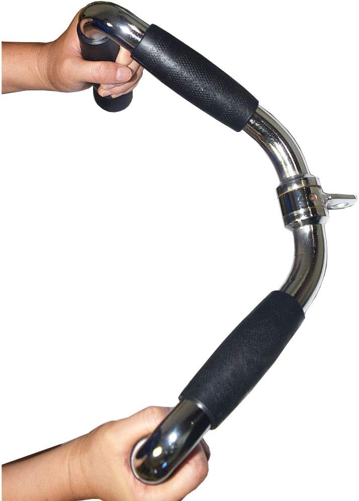qibylift Lat Bar Cable Machine Attachment Curl Pulldown Bar Barbell Rotation Bar, Cable Attachment B