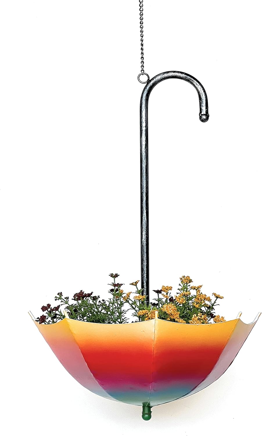 DanDiBo Blumenampel Metall Hängeampel mit Topf Innen Aussen Regenschirm Hängepflanzen 72 cm 96258 L