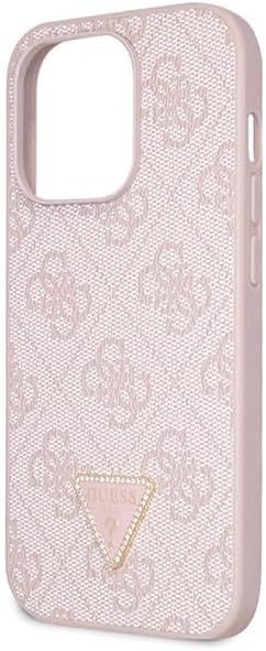 Guess GUHCP14LP4TDSCPP Hülle für iPhone 14 Pro 6.1" Rosa hardcase Crossbody 4G Metal Logo