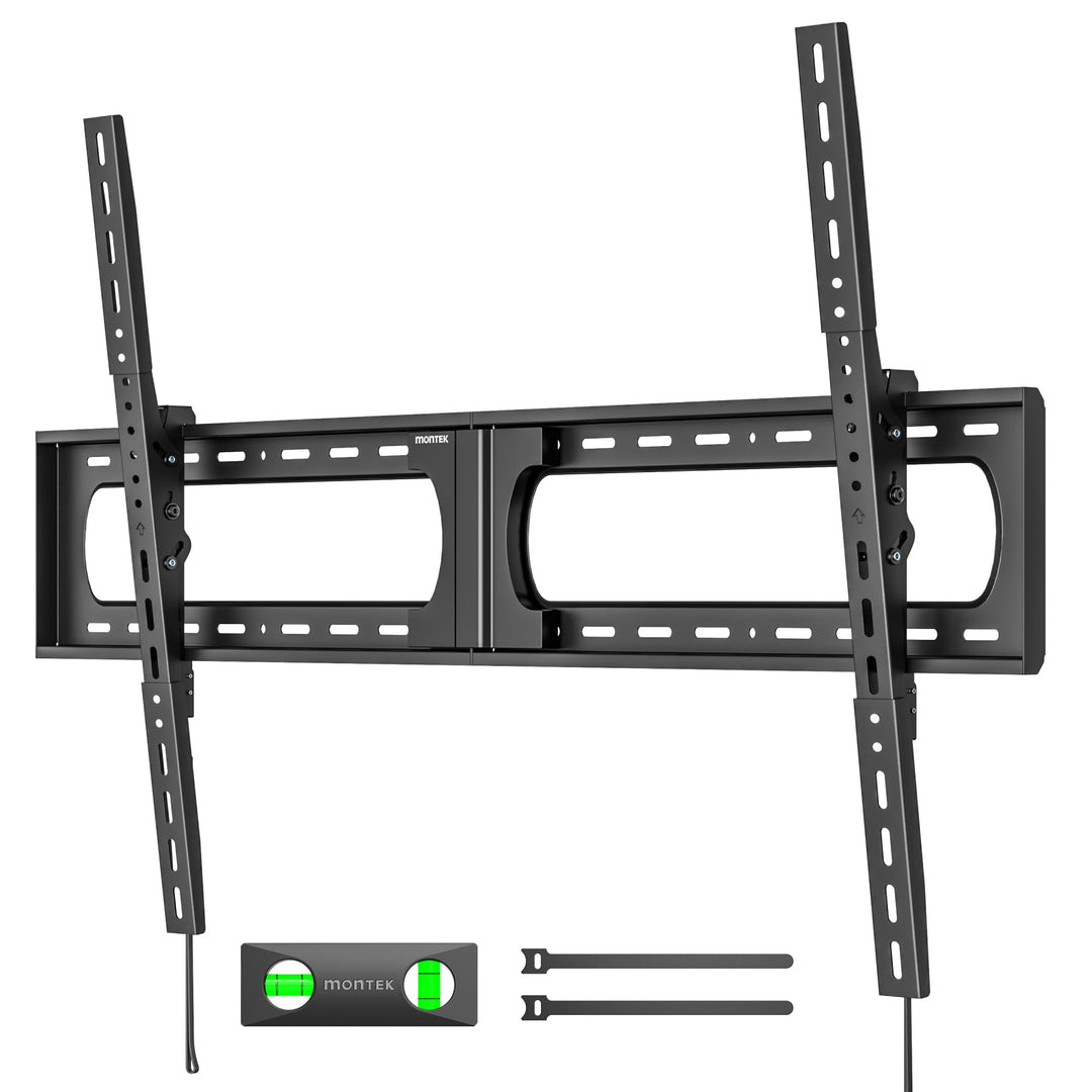 monTEK TV Wandhalterung, Neigbare TV Halterung für 37-140 Zoll Flach &amp; Curved Fernseher bis zu 136Kg