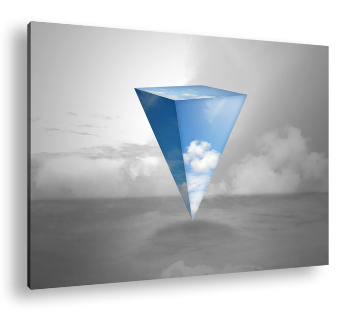 deyoli Himmliche Pyramide Format: 80x60 als Leinwandbild, Motiv fertig gerahmt auf Echtholzrahmen, H