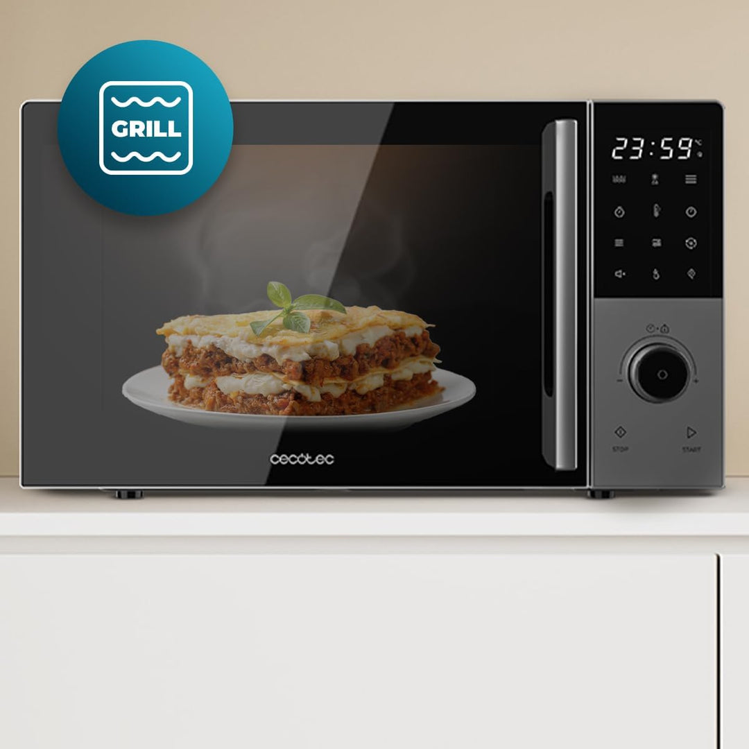 Cecotec Digitaler Mikrowellenherd mit Grill 28L Proclean 2800. 900W, Grill 1200W, Konvektion 2200W,