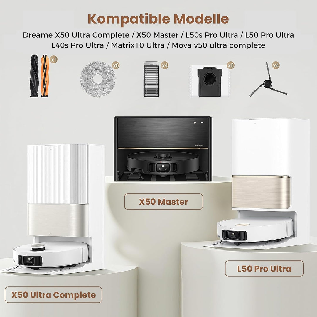 24 Stück Zubehör für Dreame X50 Ultra Complete / L50 Pro Ultra / X50 Master / L40s Pro Ultra / Matri