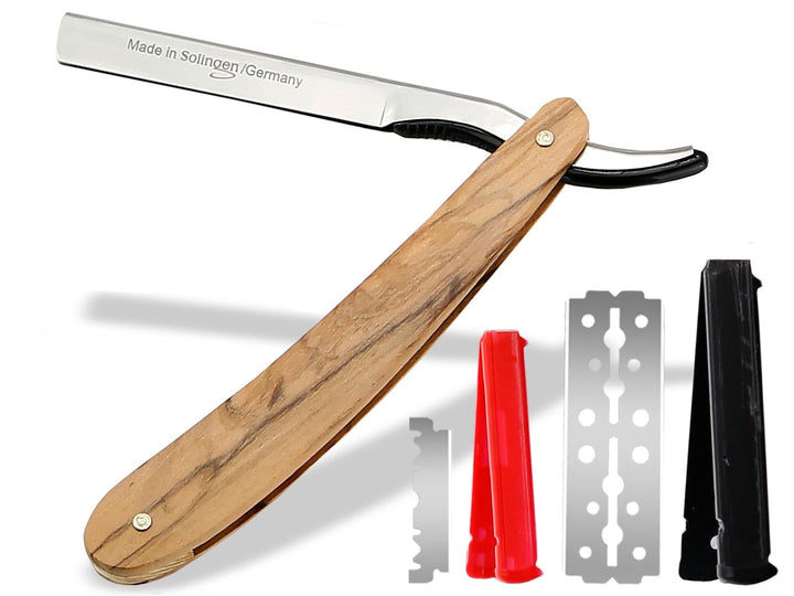 Rasiermesser mit Wechselklingen aus Solingen Bartmesser Made in Germany Rasier-Set für Herren mit Kl