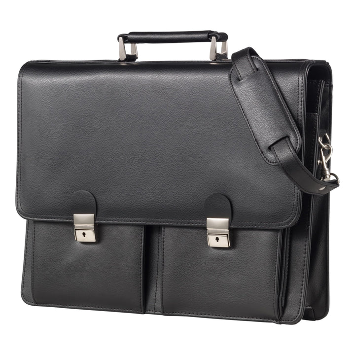 Alassio 47118 - Aktentasche VENETO, aus Lederimitat, ca. 42 x 32 x 15 cm, schwarz