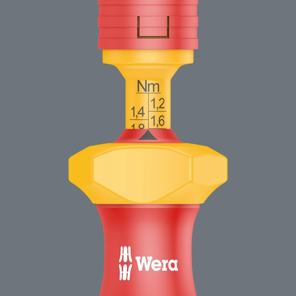 Wera 7440 VDE Kraftform einstellbarer Drehmoment-Handhalter, 9 mm Hex, 0,3 - 1,2 Nm, Wera 0507475200
