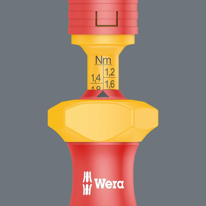 Wera 7440 VDE Kraftform einstellbarer Drehmoment-Handhalter, 9 mm Hex, 0,3 - 1,2 Nm, Wera 0507475200
