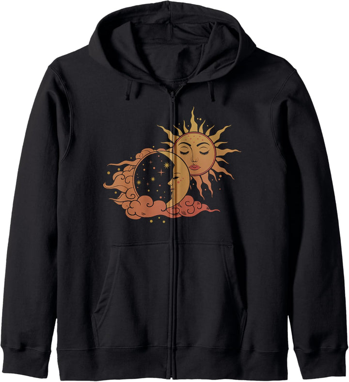 Trendy Sun Moon Eclipse Love Kapuzenjacke