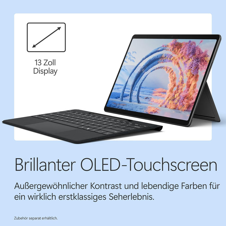 Microsoft Surface Pro | 13" OLED | Snapdragon® X2 Elite (12 Kerne) | 16GB RAM | 512GB SSD | Schwarz
