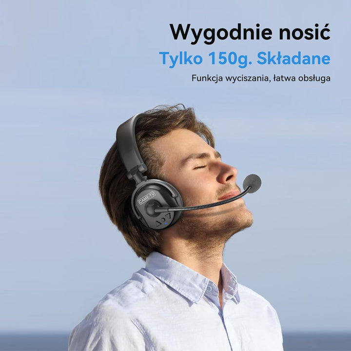Came-TV 9er-Pack kabelloses Waero-Intercom-Headset, Vollduplex-Intercom-Kommunikationssystem, Entfer