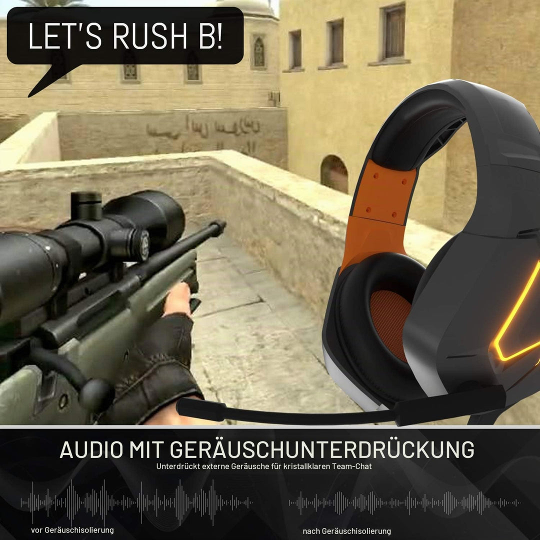 Gaming Headset für PC PS5, Playstation PS4, Xbox Series X | S, Xbox ONE, Nintendo Switch, Laptop &amp; G