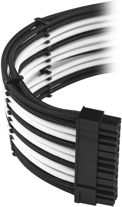 CableMod Classic ModMesh C-Series Cable Kit Corsair AXi, HXi & RM - schwarz/weiss, Schwarz/Weiss
