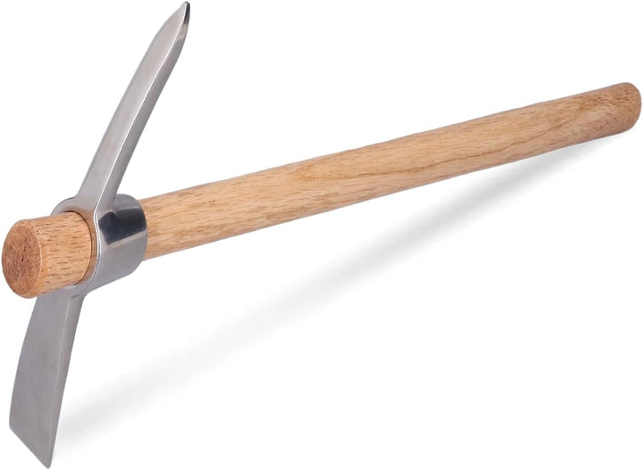 Tissting Spitzhacke mit Hartholzstiel, 40cm/15,74 Zoll Wiedehopfhacke Gartenhacke, Unkrauthacke, Han