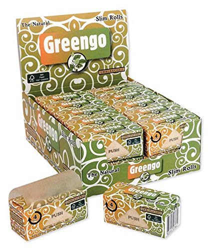 Greengo Slim Rolls 4m ungebleichtes Endlospapier 1 Box (24 Rolls)