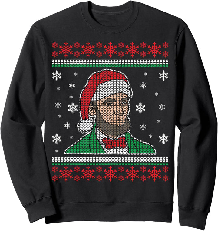 Abe Lincoln USA Präsident Santa Claus Ugly Christmas Sweater Sweatshirt