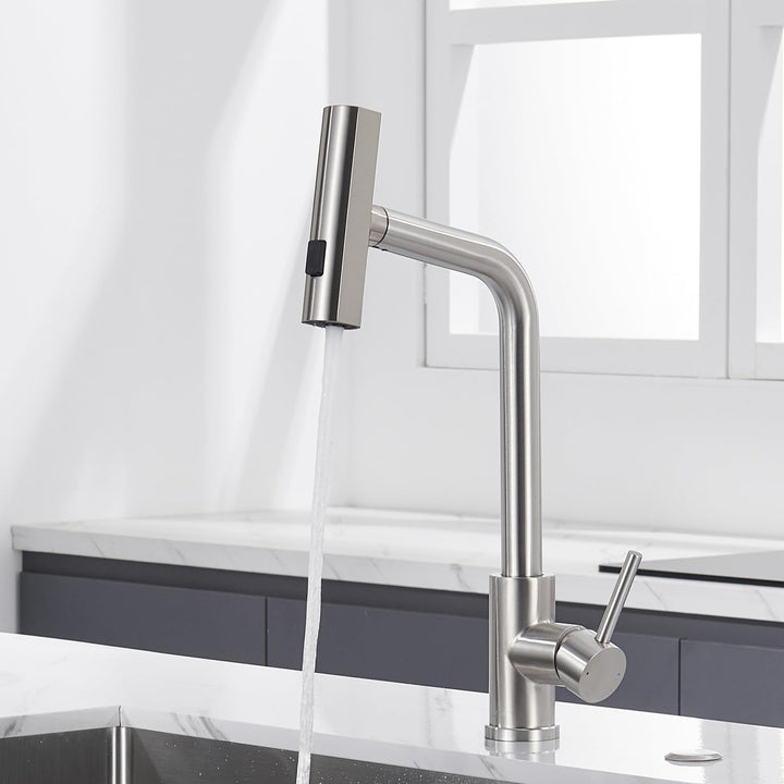 Ulytid Wasserhahn Küche Ausziehbar, Küchenarmatur mit Brause Ausziehbar 3 Modus, Hochdruck Armatur K