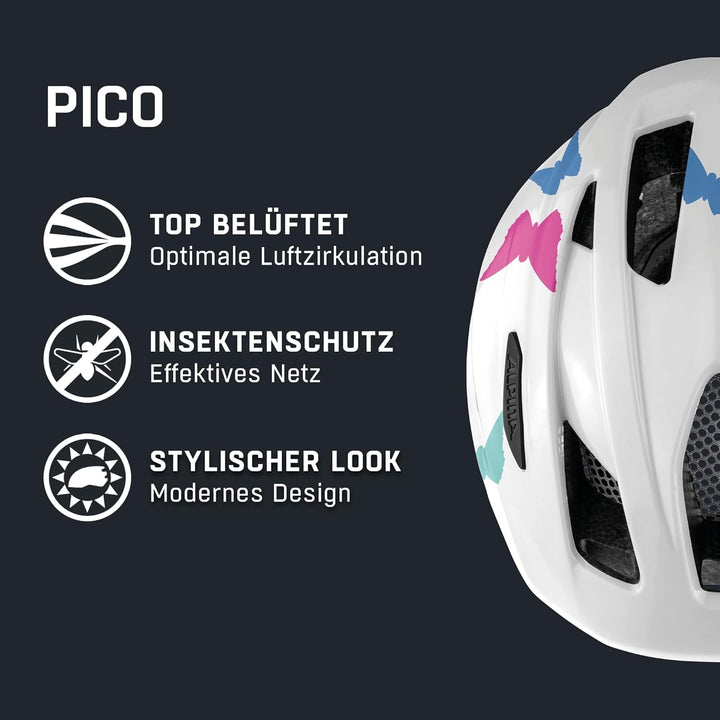 ALPINA PICO - Leichter, Optimal Klimatisierter & Bruchfester Fahrradhelm Mit Fliegennetz Für Kinder