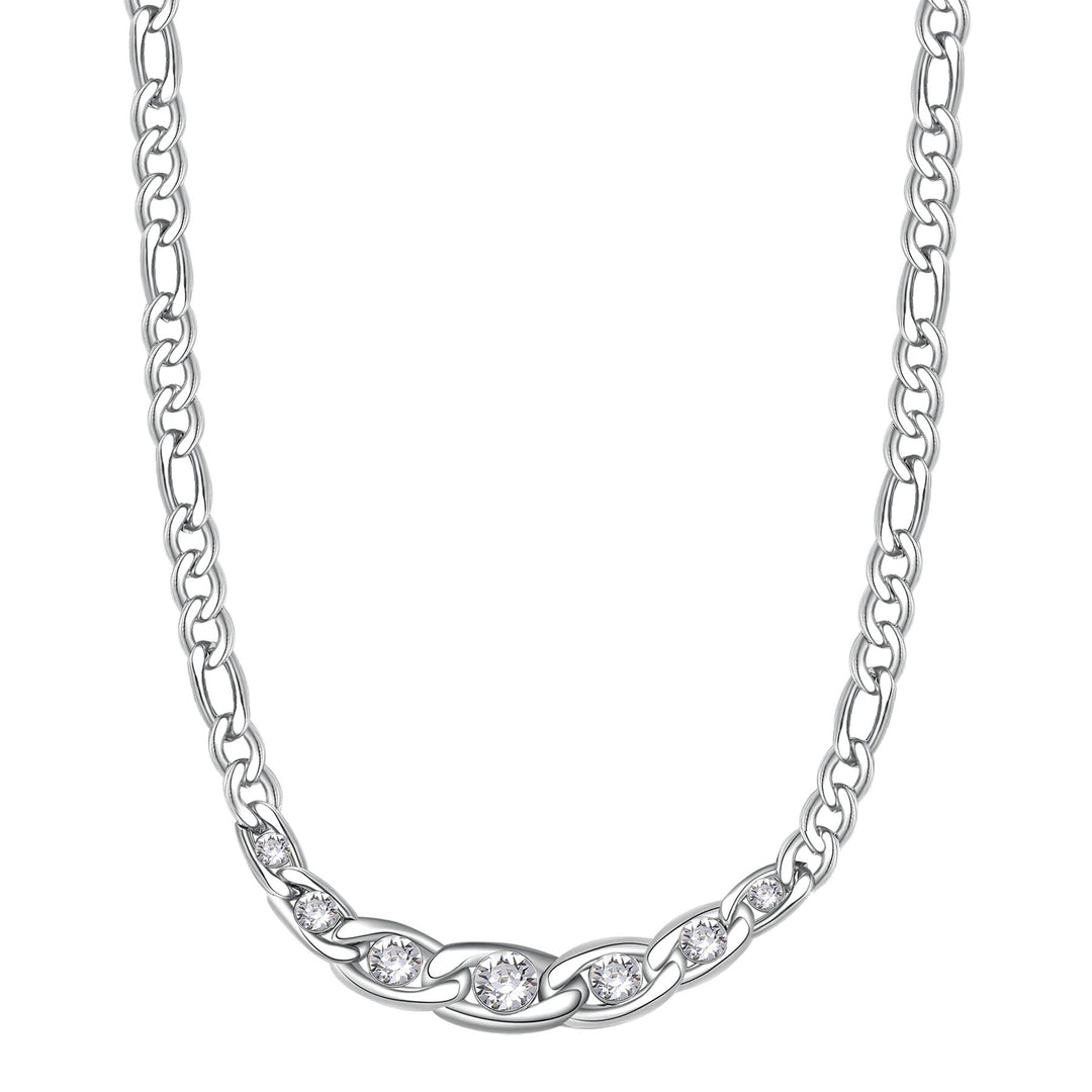 Brosway Damen Halskette | Symphonia Kollektion - BYM97, 440mm, Edelstahl, Kristall