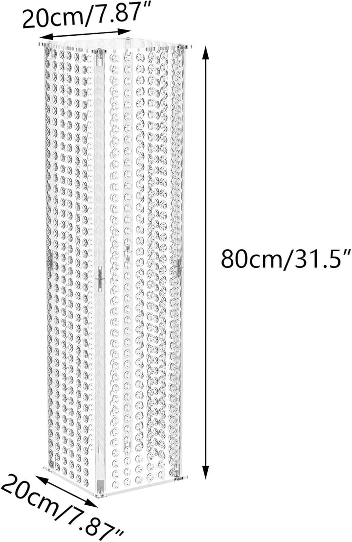 Nuptio Tafelaufsätze für Hochzeitstischvasen 2 Stück 80cm Hohe Blumenvase Kristallblumenständer für