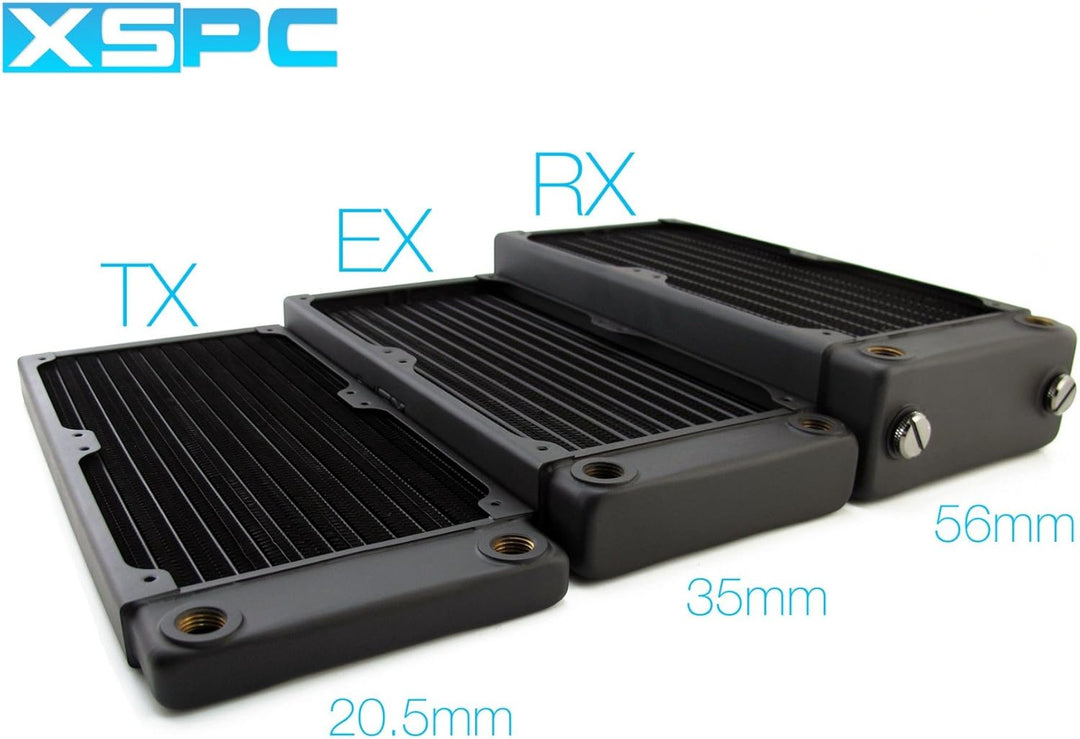 XSPC Kompatibler TX240 Crossflow ultradünner Heizkörper, 240 mm, Schwarz TX240 Schwarz, TX240 Schwar