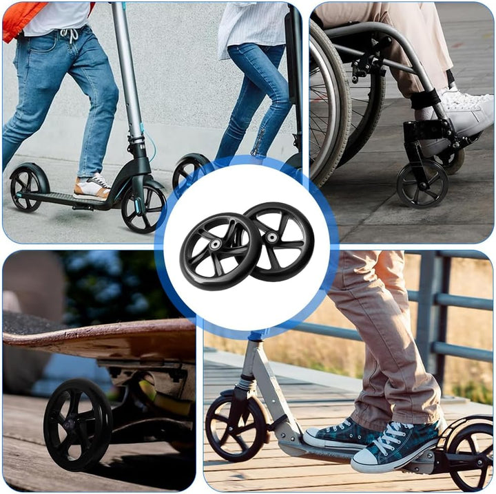 Stunt Scooter Rollen 200MM, 2 Stück Scooter Räder Ersatzräder, Mit Abec-7 Lager, Härte 88a, Aluminiu