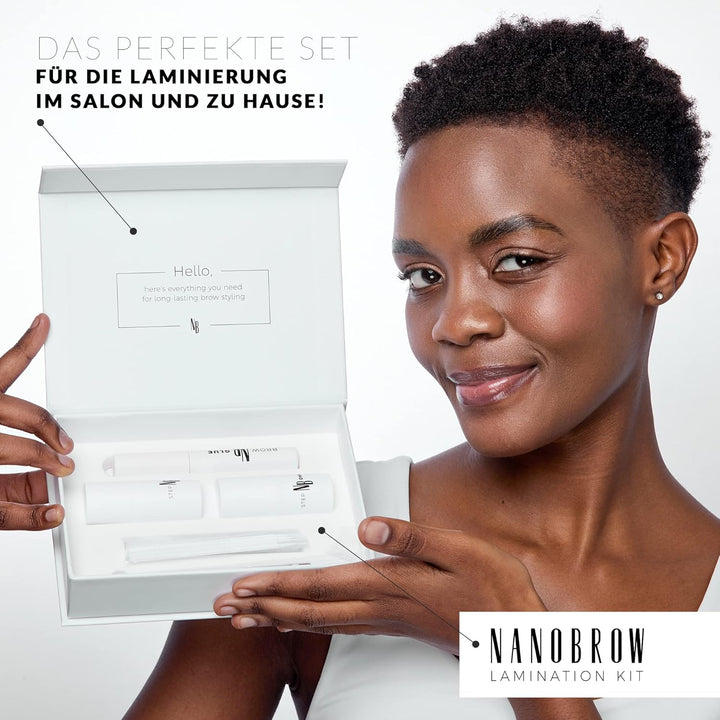 Augenbrauen Laminierung Set Nanobrow Lamination Kit - Professionelle Augenbrauenlaminierung Set zu H