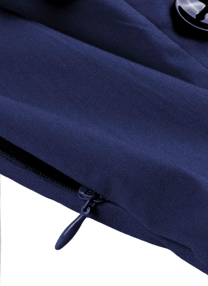 Axoe Damen 50er Jahre Kleider mit Gepunkte Rockabilly M Navy, M Navy