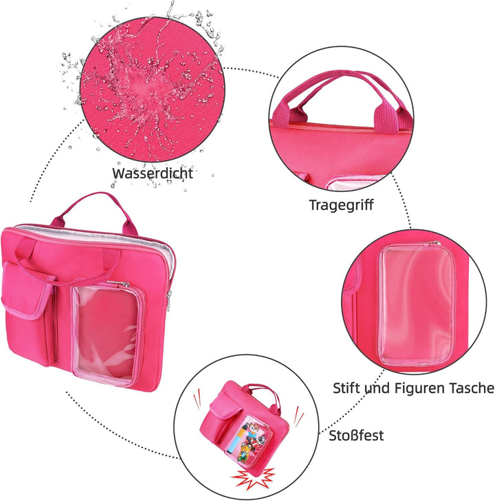 Annmore Tasche für Edurino Stift und für 2 bis 3 Figuren, Kinder Tablet Tasche kompatibel mit Lexibo