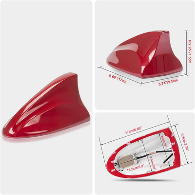 Psler Haifischflosse Antenne Funksignal Antenne Basis für Compass/Renegade 2017-2023(Rot), Rot