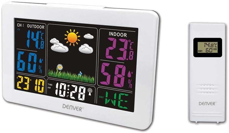 Denver Wetterstation 'WS-540' mit Aussensensor, Alarmfunktion und Farbdisplay, sowie Messung von Tem