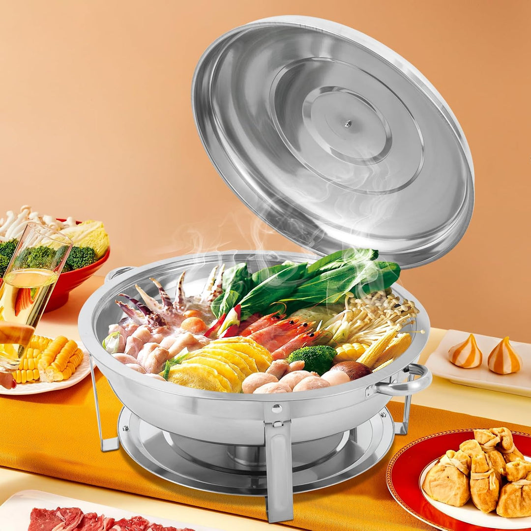 Spirituskocher 9L rund Hängedeckel Brenner für Buffet Hochzeit Catering | Warmhaltegerät, Speisewärm
