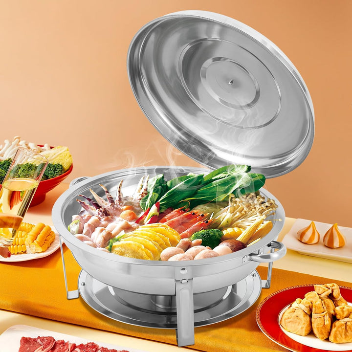Spirituskocher 9L rund Hängedeckel Brenner für Buffet Hochzeit Catering | Warmhaltegerät, Speisewärm